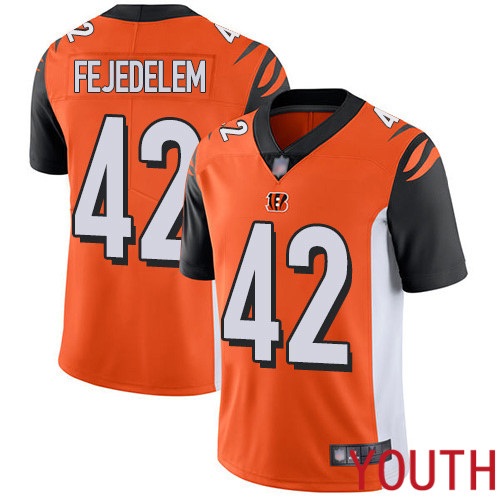 Cincinnati Bengals Limited Orange Youth Clayton Fejedelem Alternate Jersey NFL Footballl #42 Vapor Untouchable